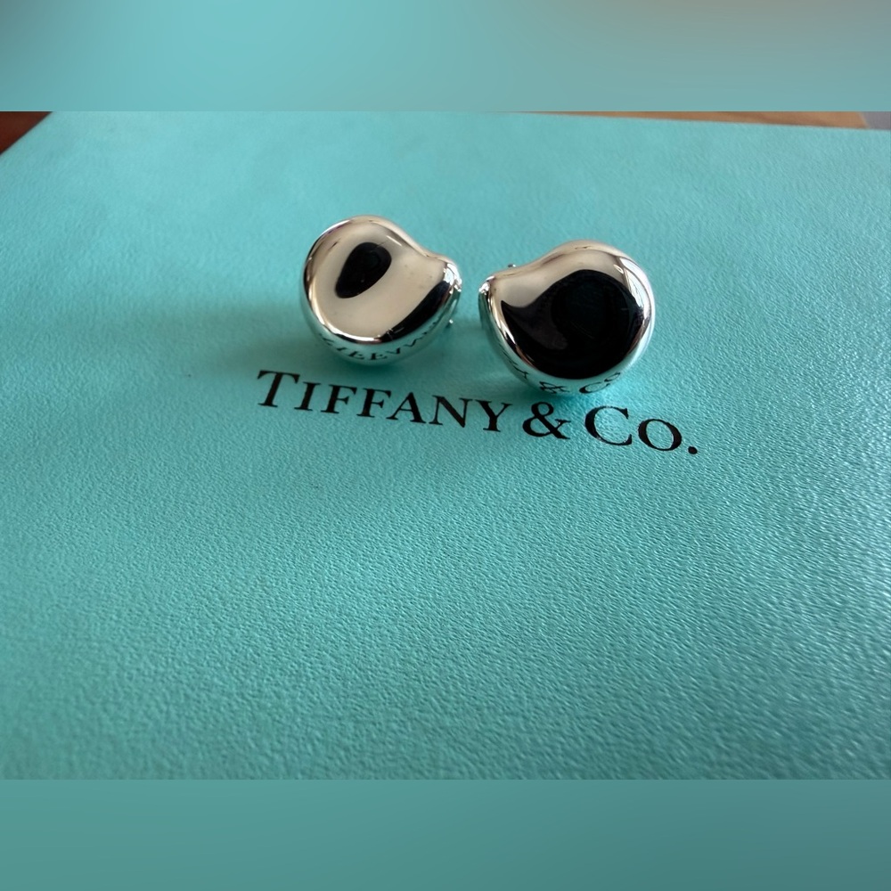 Tiffany&Co. Elsa Peretti Sterling Silver Nugget Clip Earrings